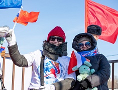 Соревнования по хоккею в рамках Международного российско-китайского фестиваля зимних видов спорта