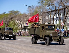 Торжественное прохождение войск Благовещенского гарнизона