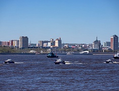Торжественное прохождение войск Благовещенского гарнизона
