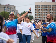 Порядка 350 благовещенцев вышли на общегородскую зарядку