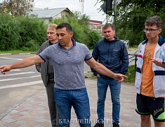 Мэр Благовещенска Олег Имамеев выехал на подтапливаемые во время дождей участки