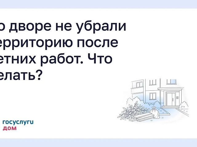 Во дворе не убрали территорию после летних работ. Что делать?