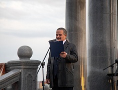 В Благовещенске встретили участников патриотического марафона-заплыва