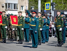 Торжественное прохождение войск Благовещенского гарнизона