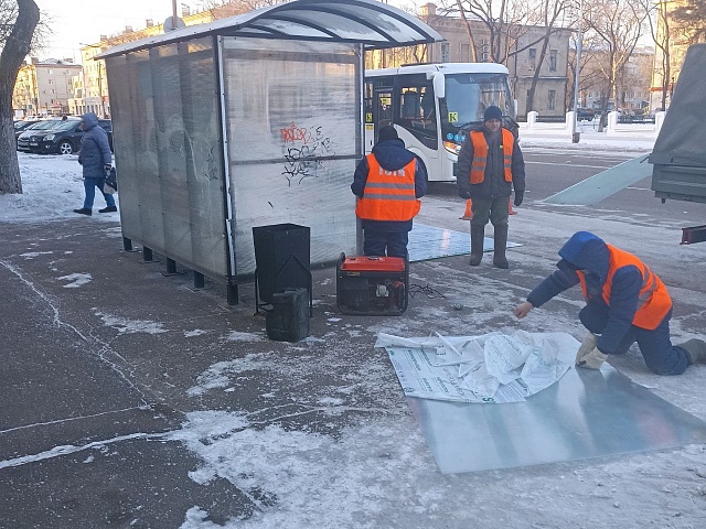 ГСТК отремонтировал две остановки