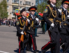 Торжественное прохождение войск Благовещенского гарнизона