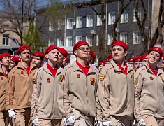 Торжественное прохождение войск Благовещенского гарнизона
