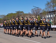 Торжественное прохождение войск Благовещенского гарнизона