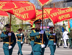 Торжественное прохождение войск Благовещенского гарнизона