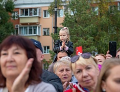 В Благовещенске встретили участников патриотического марафона-заплыва