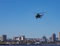Торжественное прохождение войск Благовещенского гарнизона