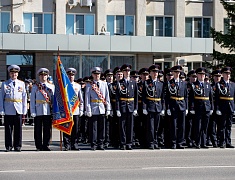 Торжественное прохождение войск Благовещенского гарнизона