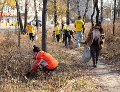 В рамках акции «Город берегу» большой субботник прошел на улице Чайковского