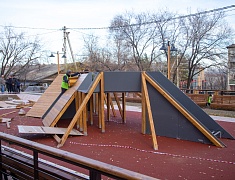 Мэр Олег Имамеев проконтролировал работы по благоустройству территории в Плодопитомнике