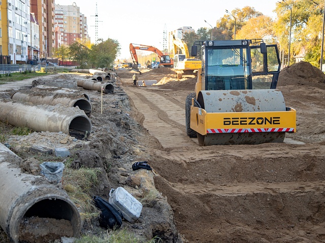 Около километра ливневой канализации обновили на улице Горького в Благовещенске 