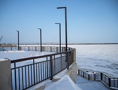 Темпы работ по возведению берегоукрепления Амура и Зеи оценили мэр амурской столицы Олег Имамеев