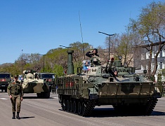 Торжественное прохождение войск Благовещенского гарнизона