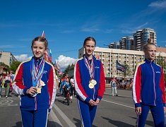 Парад семей и трудовых династий в честь празднования дня рождения Благовещенска