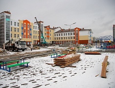 Мэр Благовещенска Олег Имамеев проинспектировал строительство нового корпуса 16 школы на улице Тепличной