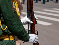 Торжественное прохождение войск Благовещенского гарнизона