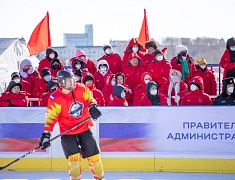 Соревнования по хоккею в рамках Международного российско-китайского фестиваля зимних видов спорта