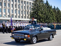 Торжественное прохождение войск Благовещенского гарнизона