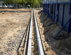 В Моховой Пади строят «умную» спортивную площадку 