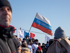 Соревнования по хоккею в рамках Международного российско-китайского фестиваля зимних видов спорта