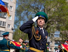 Торжественное прохождение войск Благовещенского гарнизона