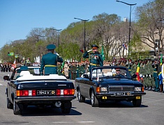 Торжественное прохождение войск Благовещенского гарнизона