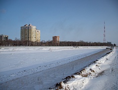 Темпы работ по возведению берегоукрепления Амура и Зеи оценили мэр амурской столицы Олег Имамеев