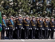 Торжественное прохождение войск Благовещенского гарнизона