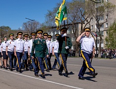 Торжественное прохождение войск Благовещенского гарнизона
