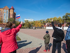 Автобус Победы вернулся в Благовещенск