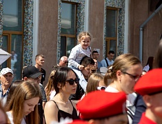 Благовещенск встретил уникальный агитпоезд Минобороны