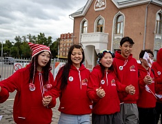 "Поезд Дружбы" встретили на железнодорожном  вокзале Благовещенска
