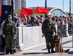 Торжественное прохождение войск Благовещенского гарнизона