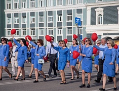 Парад семей и трудовых династий в честь празднования дня рождения Благовещенска