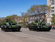 Торжественное прохождение войск Благовещенского гарнизона