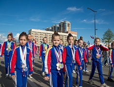 Парад семей и трудовых династий в честь празднования дня рождения Благовещенска
