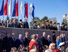 Торжественное прохождение войск Благовещенского гарнизона