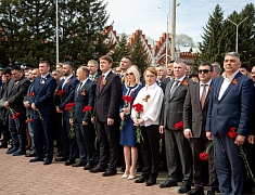 Церемония возложения цветов, посвященная 79-летию Победы в Великой Отечественной войне