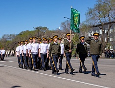 Торжественное прохождение войск Благовещенского гарнизона