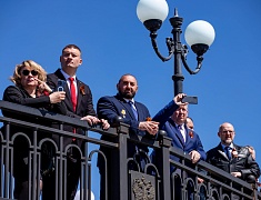 Торжественное прохождение войск Благовещенского гарнизона