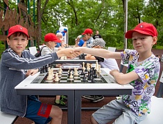 В Первомайском парке Благовещенска появилась шахматная площадка