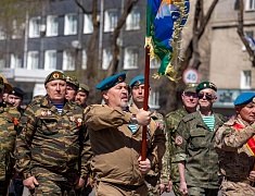 Торжественное прохождение войск Благовещенского гарнизона