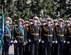 Торжественное прохождение войск Благовещенского гарнизона