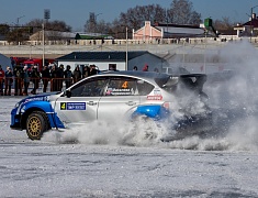 Автомобильные гонки в рамках Международного российско-китайского фестиваля зимних видов спорта