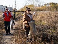 В рамках акции «Город берегу» большой субботник прошел на улице Чайковского
