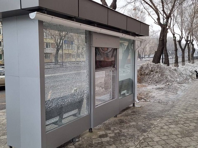 Жертвой хулигана стала новая благовещенская остановка